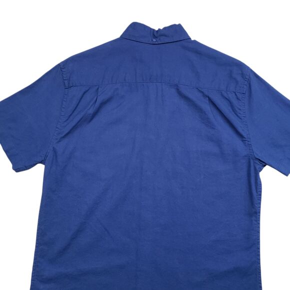 Onia Shirt Mens Small Blue Linen Blend Button Down Short Sleeve - Picture 9 of 9